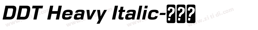 DDT Heavy Italic字体转换